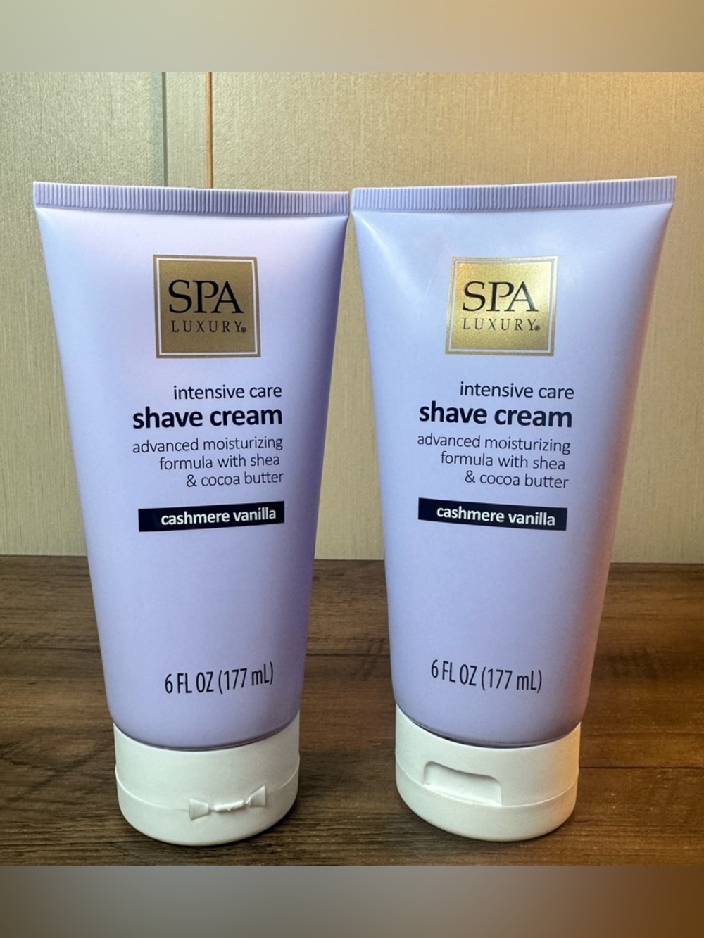 Spa Luxury Intensive Care Shave Cream Cashmere Vanilla Shea & Cocoa Butter 2pc